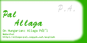 pal allaga business card